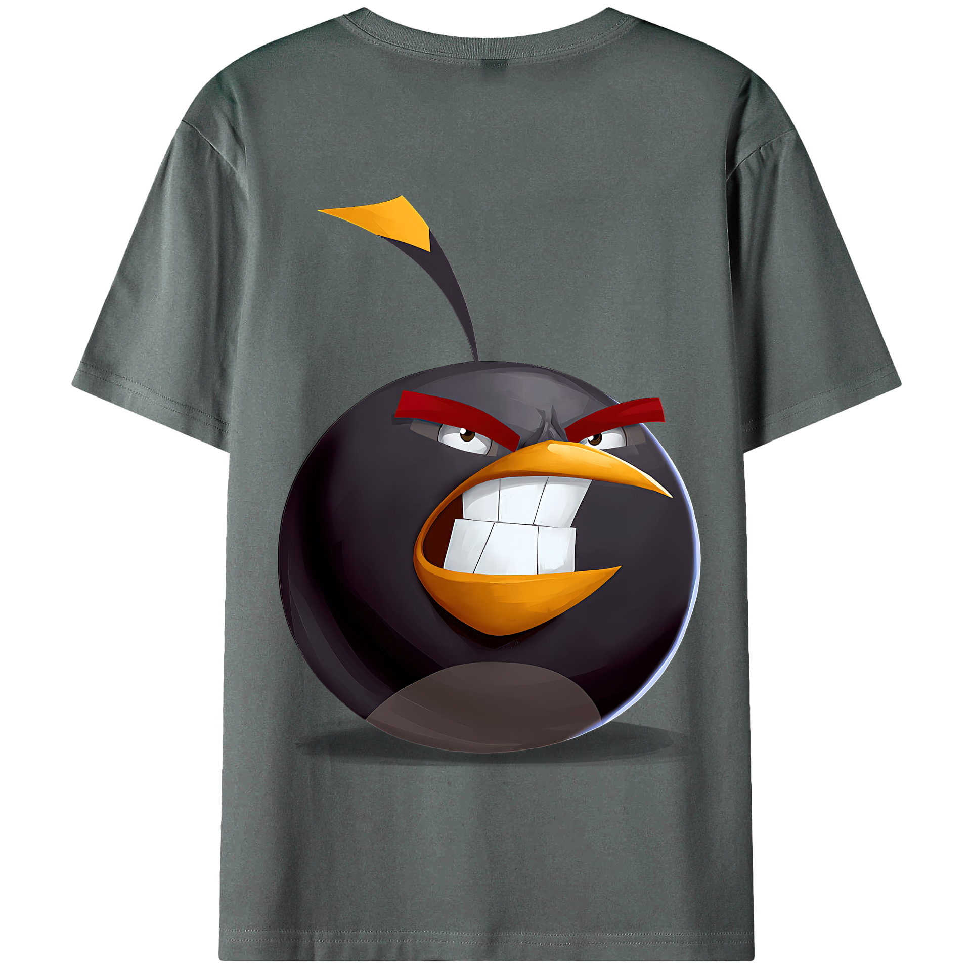 （画像用） Angry Birds アングリーバード 綿100％半袖Tシャツ（背面プリント）